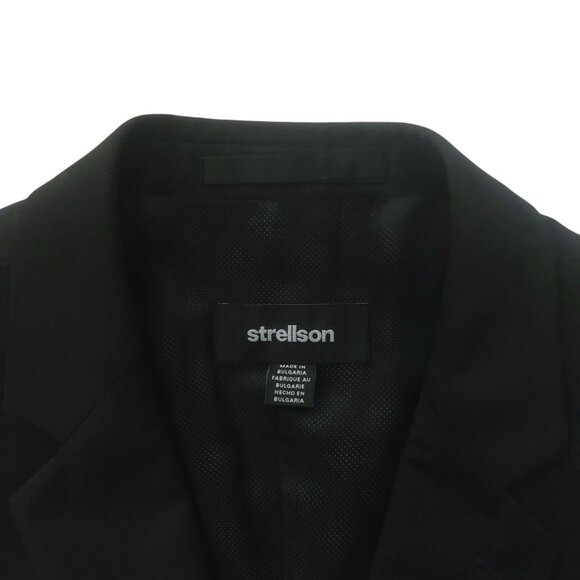 (SOLD) Strellson L-Rick-James Black 100% Virgin Wool Blazer Jacket Size EU 48 U… - Picture 6 of 12